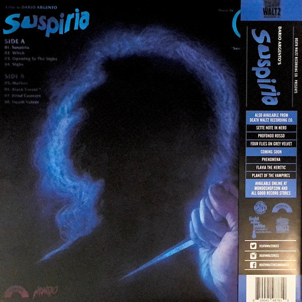 Goblin : Suspiria (Original Motion Picture Soundtrack) (LP, Ltd, RP, Blu)