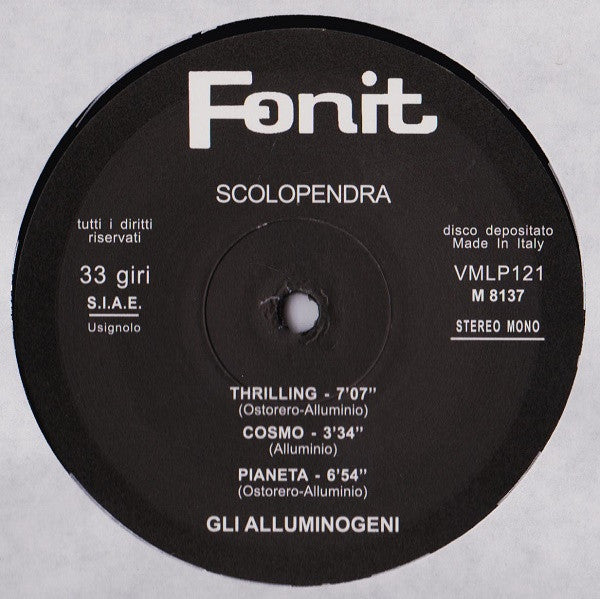 Gli Alluminogeni : Scolopendra (LP, Album, RE, 180)