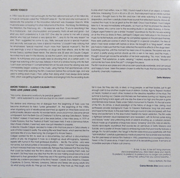 Detto Mariano : Amore Tossico - Colonna Sonora Originale (LP, Album, 140 + CD, Album)