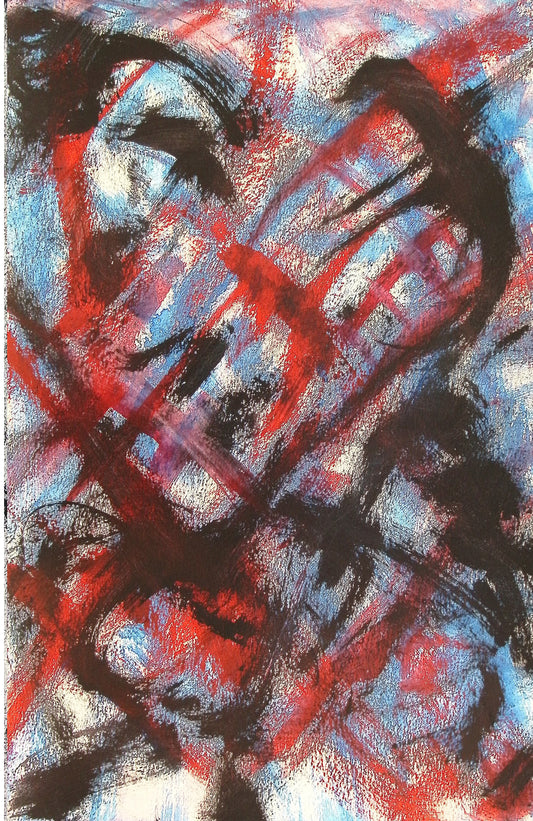Mirror Mirror by Joe Wallace Abstract Art print on Stretched Canvas 12x18 NO AI